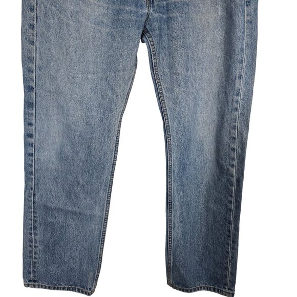 Levis 505 Mens W34 L30 Blue‎ Denim Straight Fit Jeans Casual Wear - Picture 7 of 8